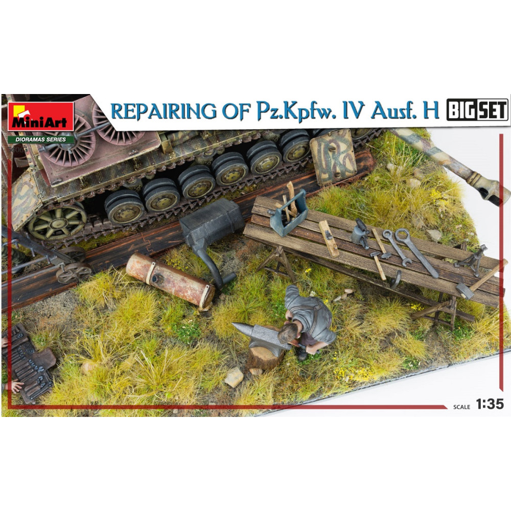 Pz.Kpfw.IV Ausf.H1：35のMiniArt修理 36063 REPAIRING Of Pz.Kpfw. IV Ausf. H. BIG SET – Miniart